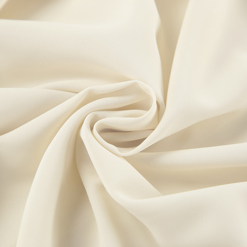 Women's Blouse - Chiffon - Mock Neck - Draped - Fitted